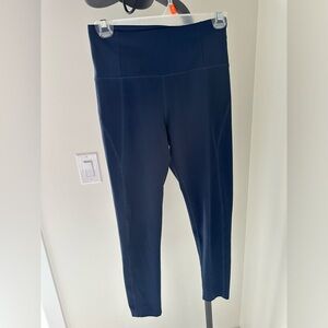 Girlfriend Collective Blue High-Waisted Leggings